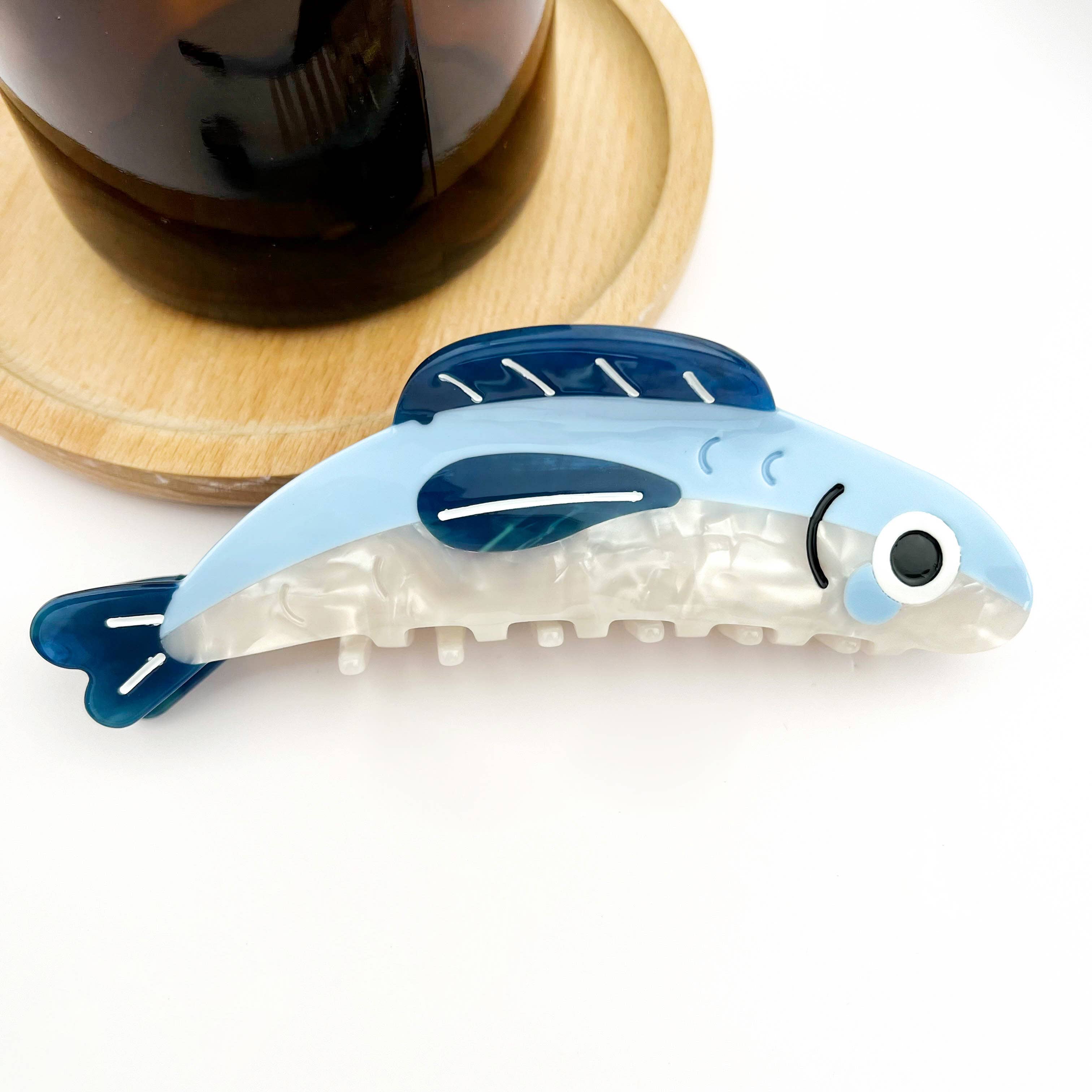 TheDivaSoap - 🐟 Mini Sardine Acetate Claw Clip – Quirky Ocean-Inspired