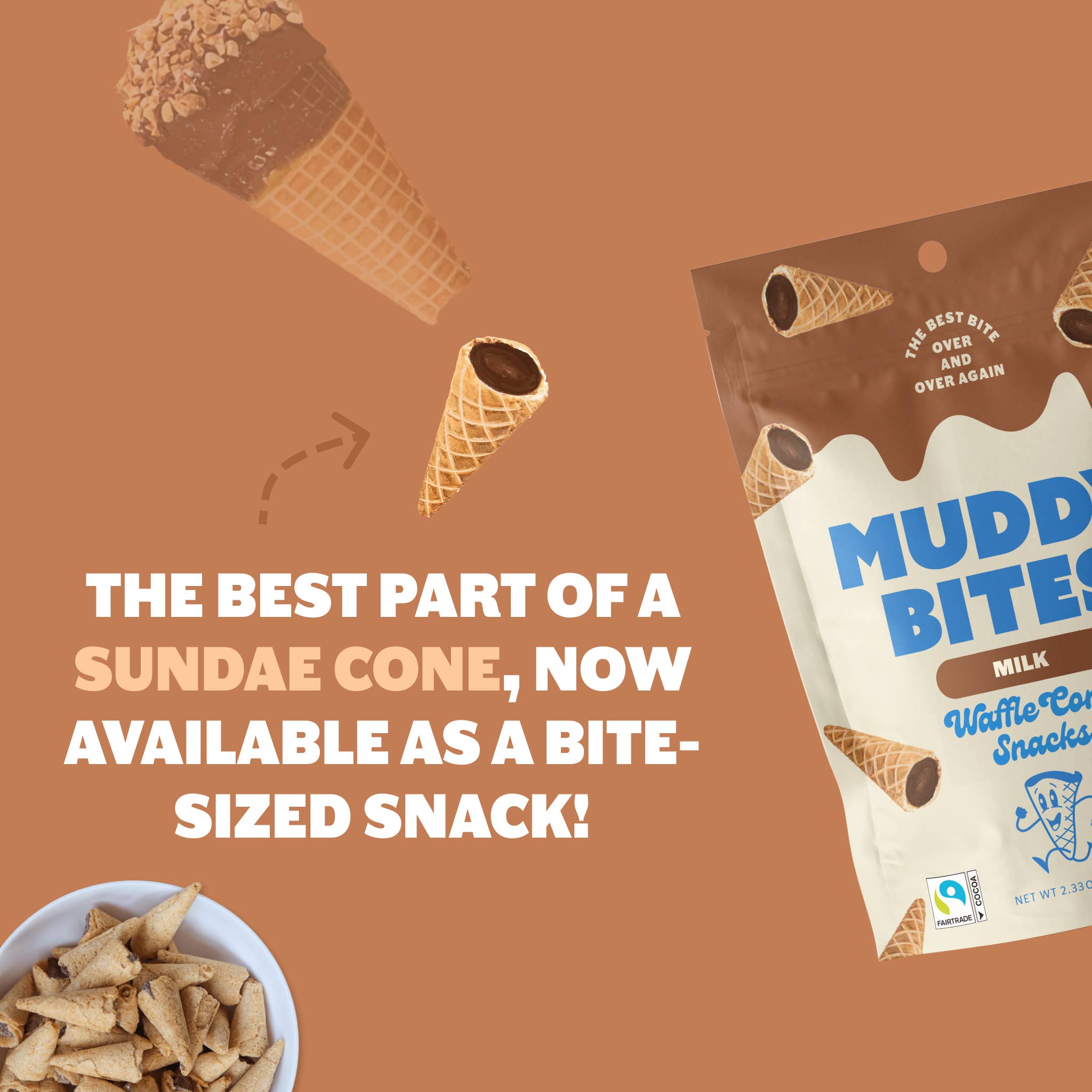 Muddy Bites - Milk Waffle Cones Snacks