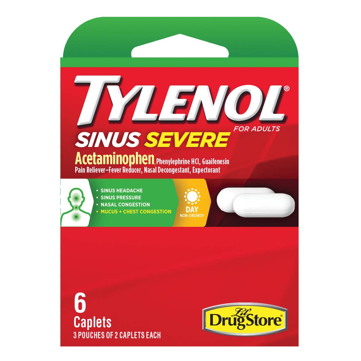 Shop The King - Tylenol Drug Sinus Sev 6ct 6 Per Box