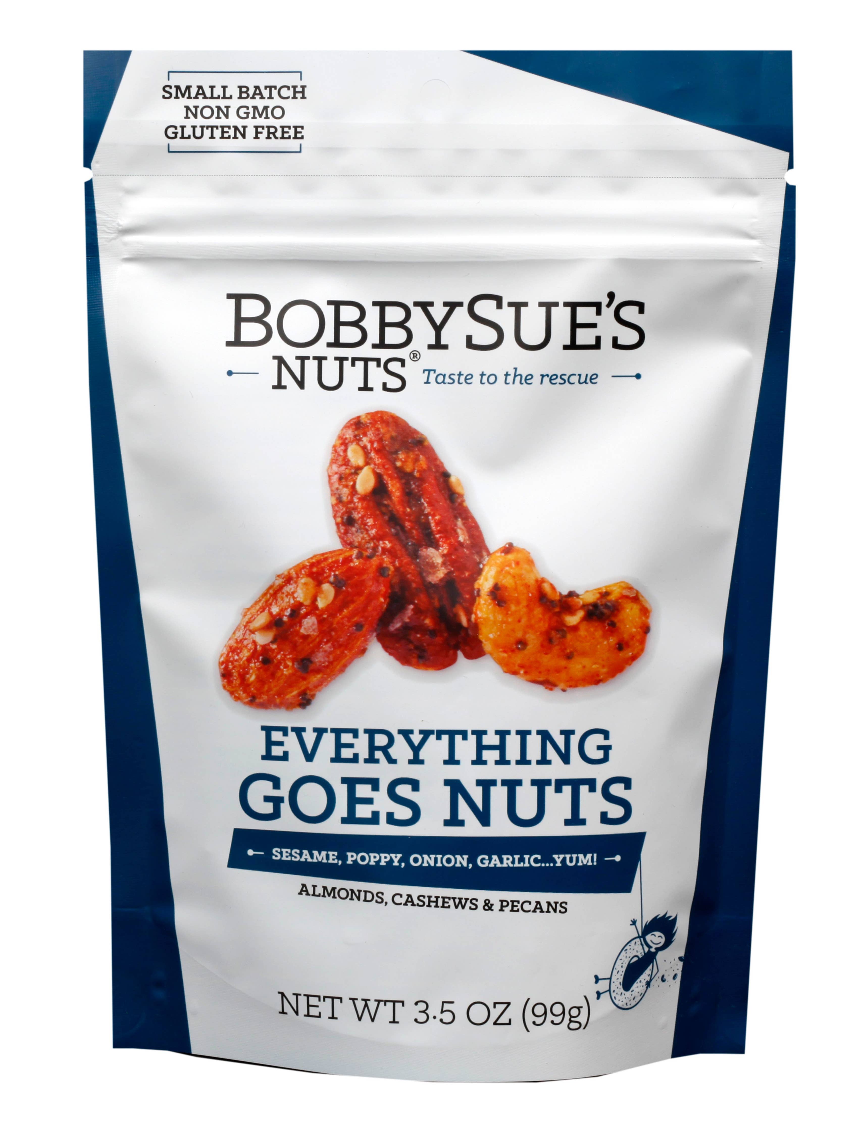 BobbySue's Nuts - Everything Goes Nuts 3.5oz Bag