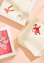 One & Only Paper - Classic Red Bow Cocktail Paper Beverage Napkins - Set of 20