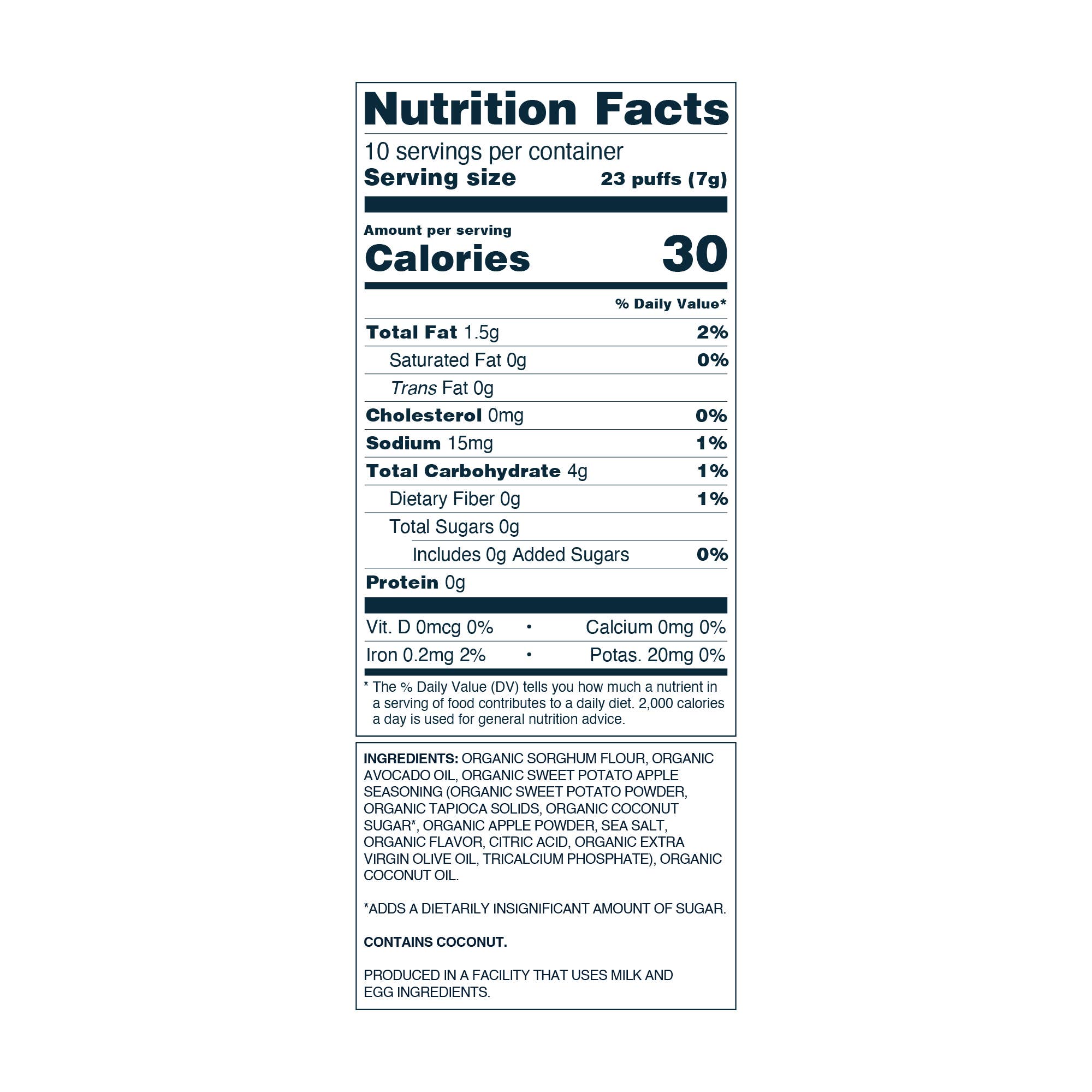 LesserEvil - Lil' Puffs, Sweet Potato Apple Asteroid, 2.5oz