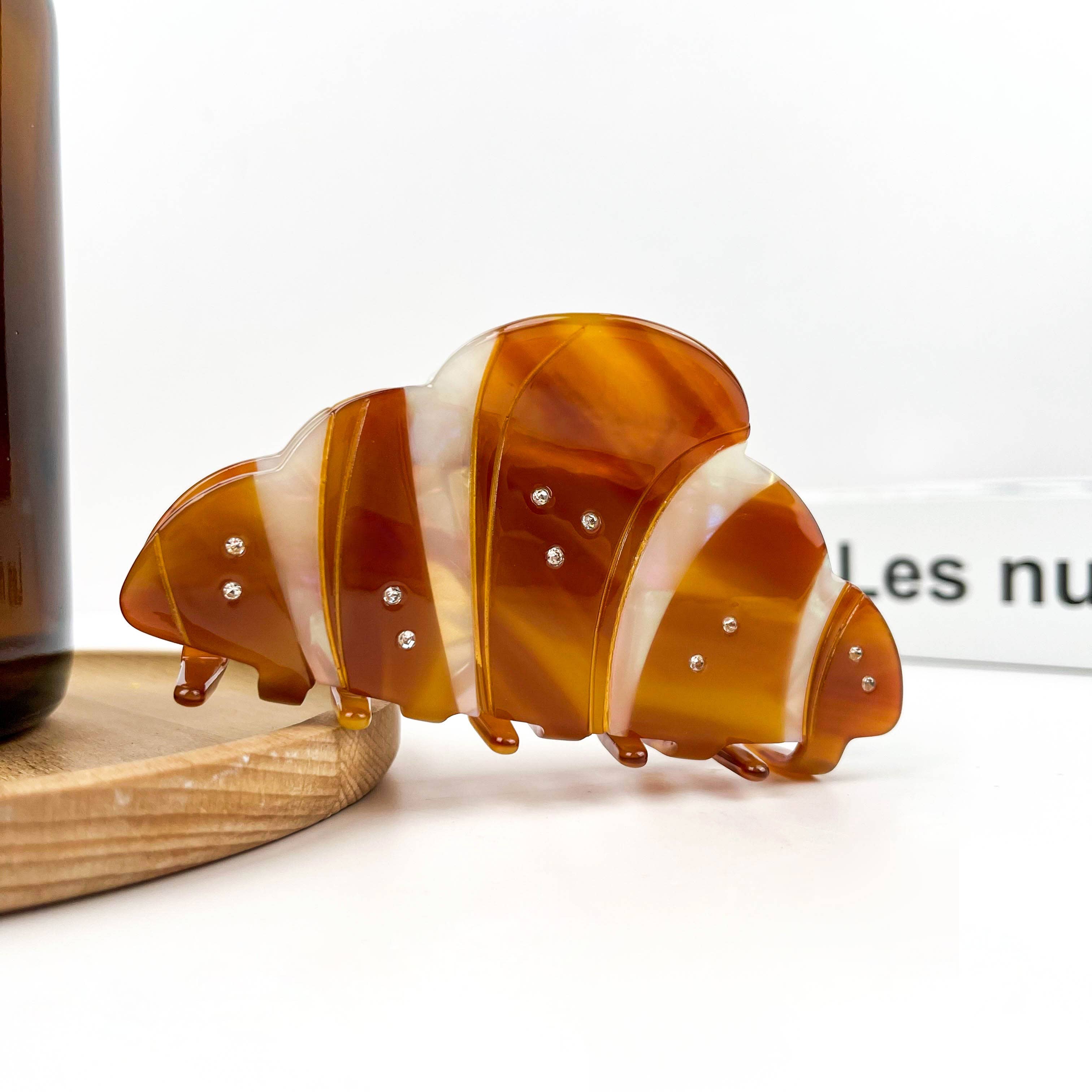 TheDivaSoap - New Croissant Hair Claw Clip, Bread-shaped Hair Clip