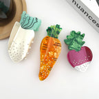TheDivaSoap - Acetate Radish Hair Claw Clip, Veggie-Inspired Clips