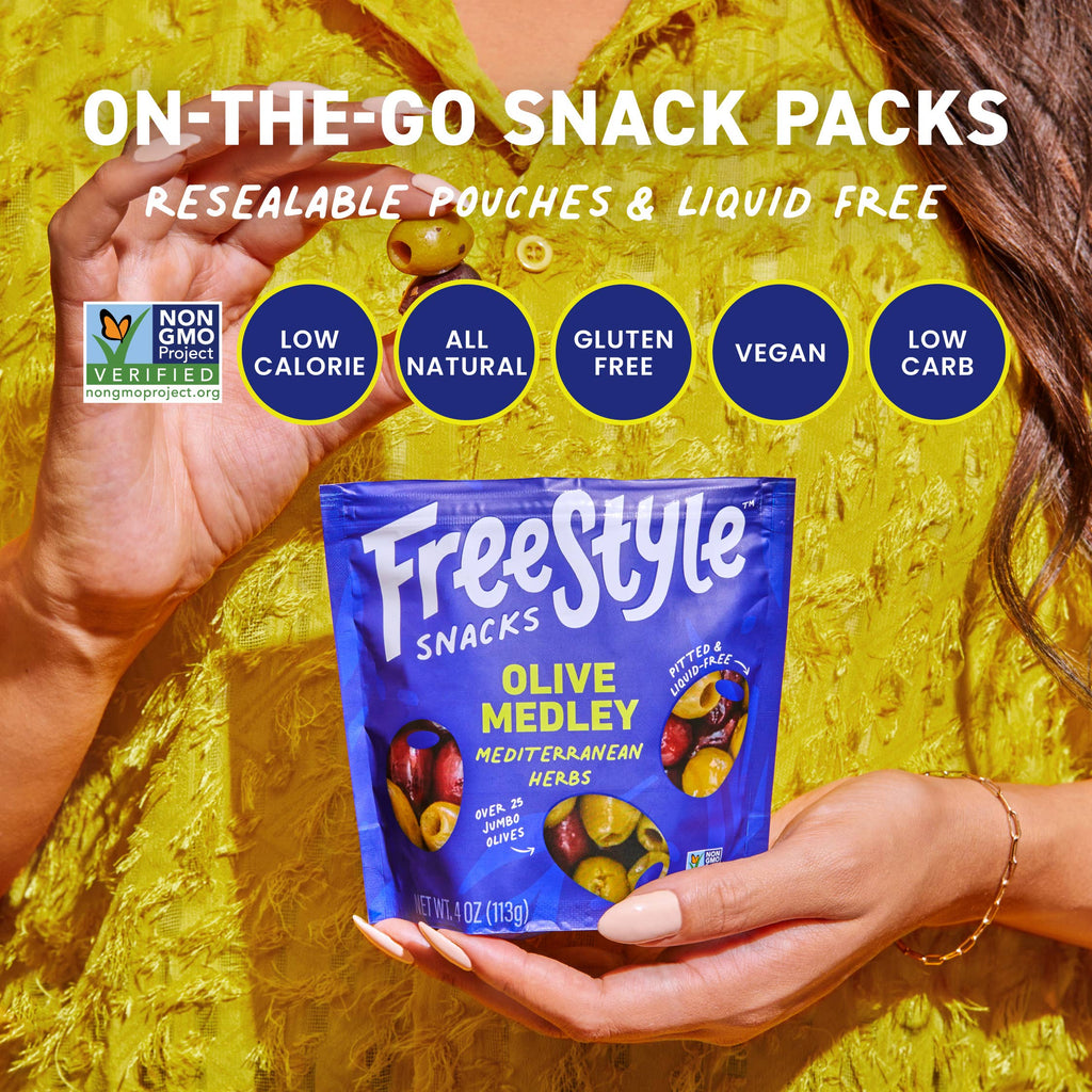 Mediterranean Herb Olive Medley 4oz - Freestyle Snacks