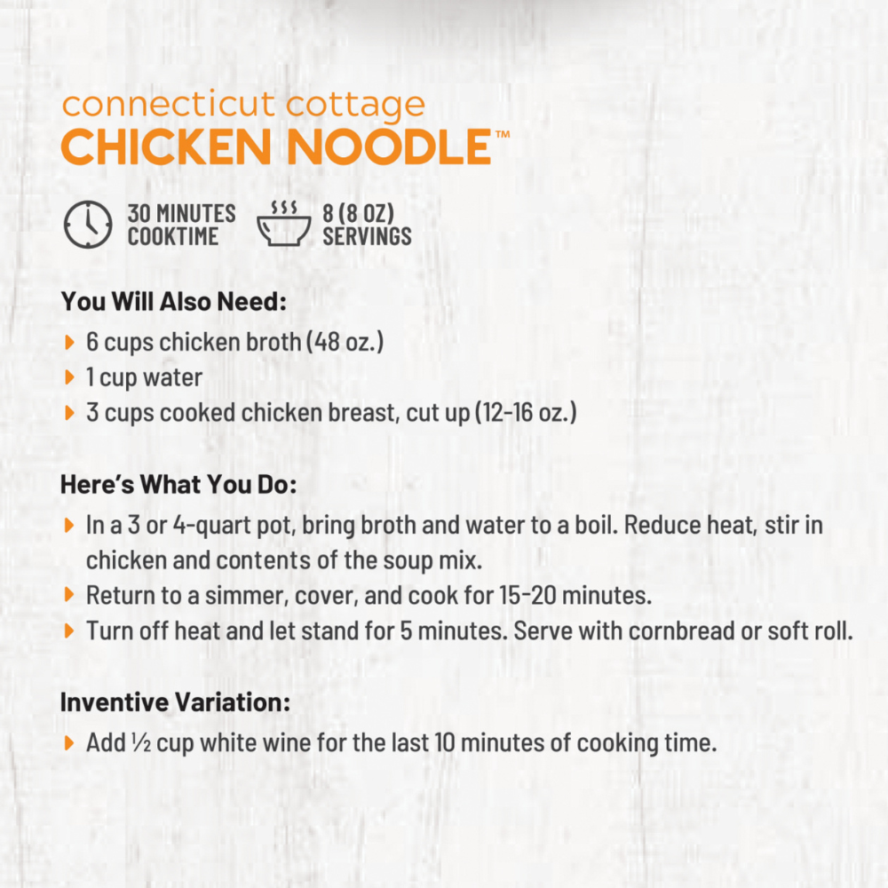 Anderson House | Frontier Soups - Connecticut Cottage Chicken Noodle Soup Mix