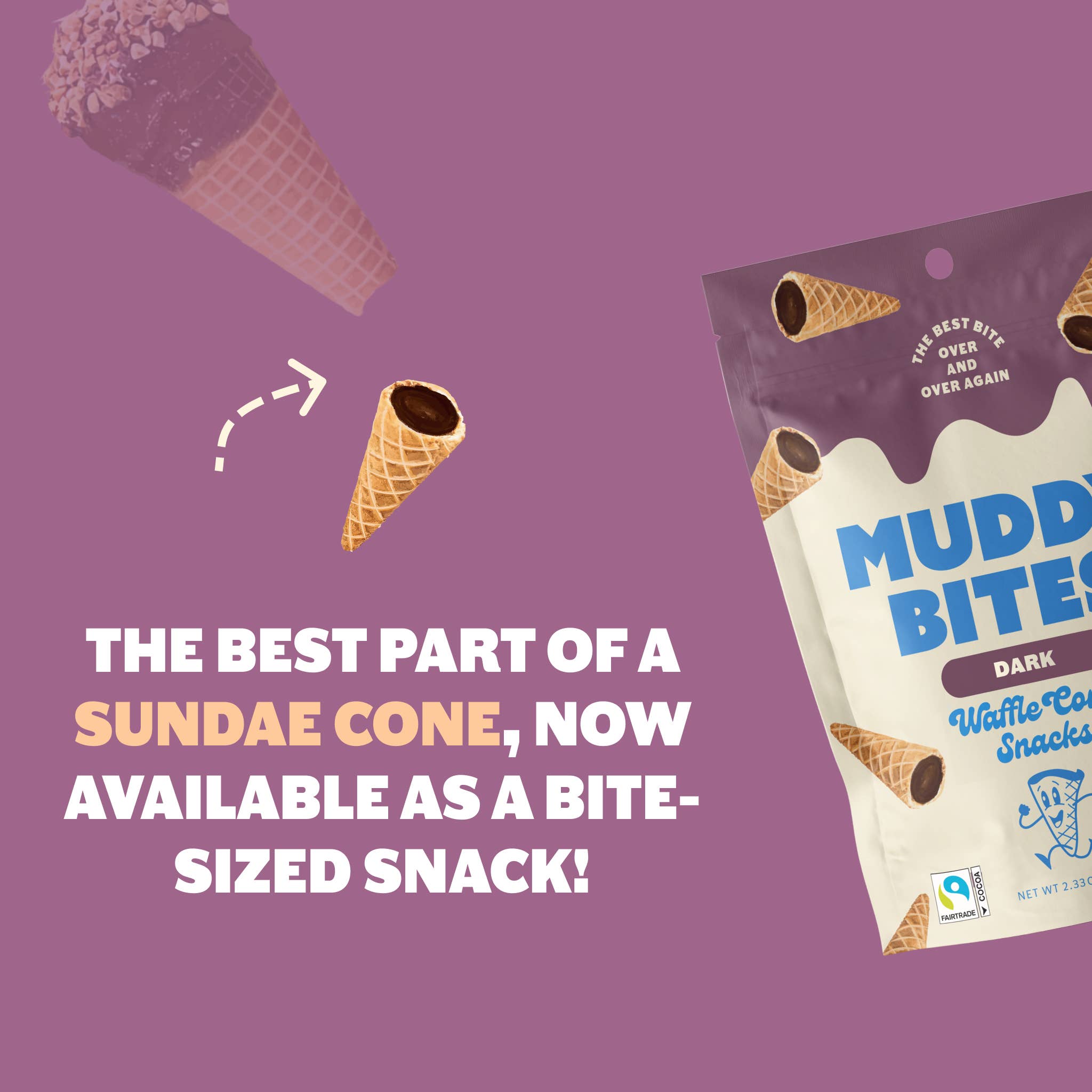 Muddy Bites - Dark Waffle Cones Snacks