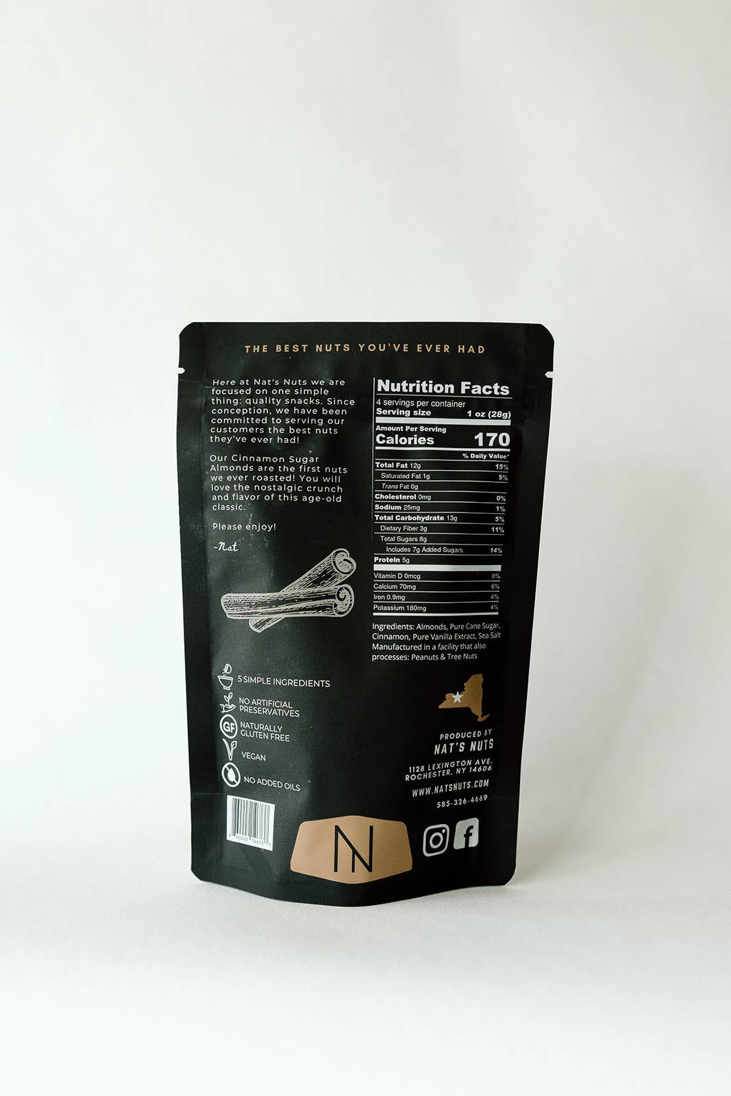 Nat's Nuts - Cinnamon Sugar Almonds