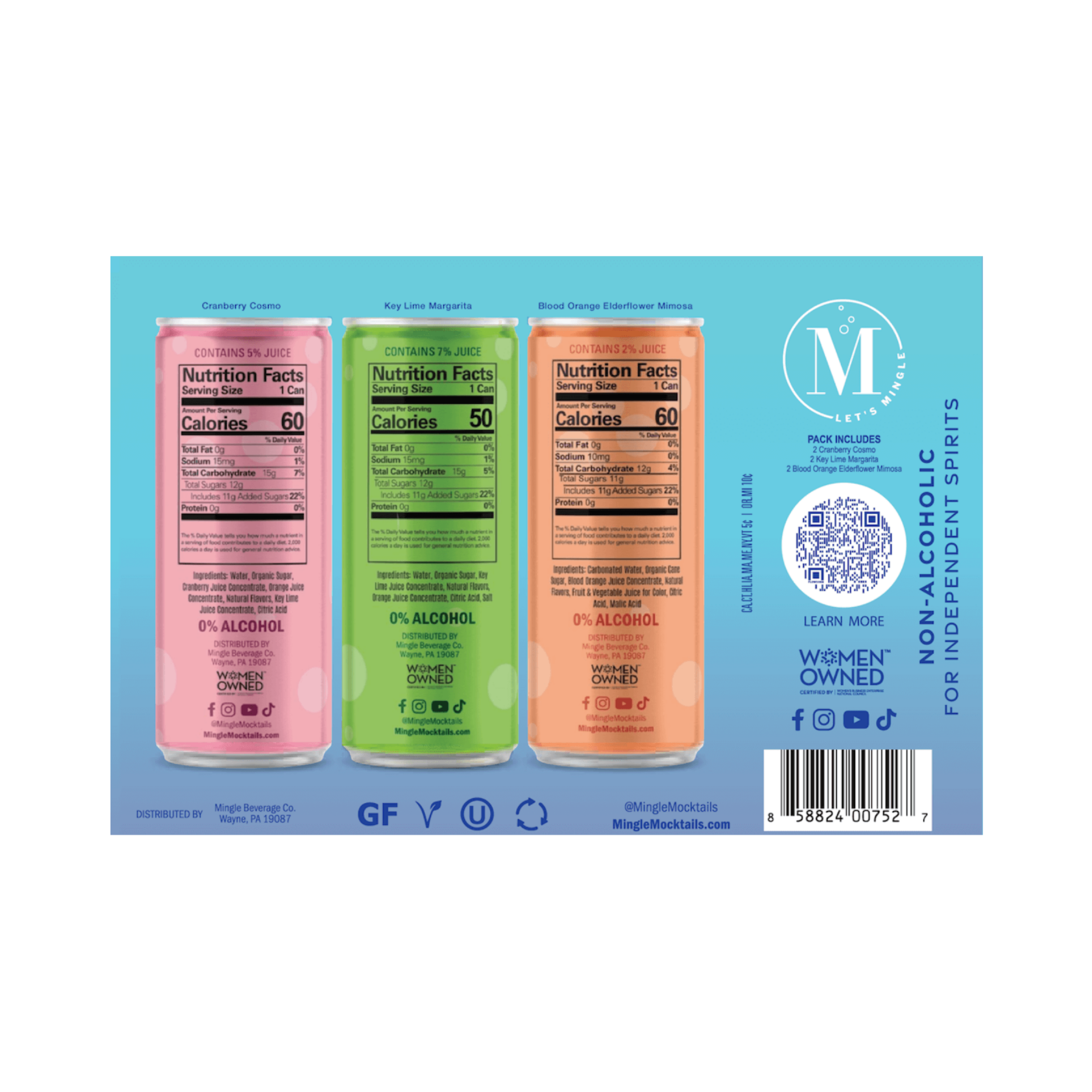 Mingle Mocktails - Mingle Non-Alcoholic Mocktails SINGLE CAN