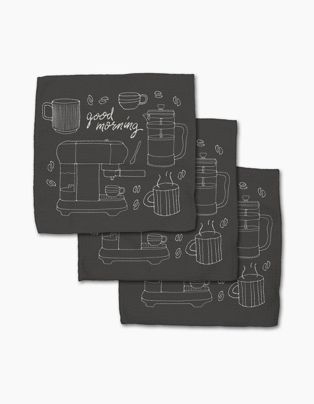 Good Morning Coffee Dishcloth Set