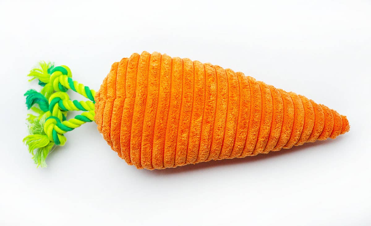 ThoozyPet Carrot Plush Dog Toy 10"