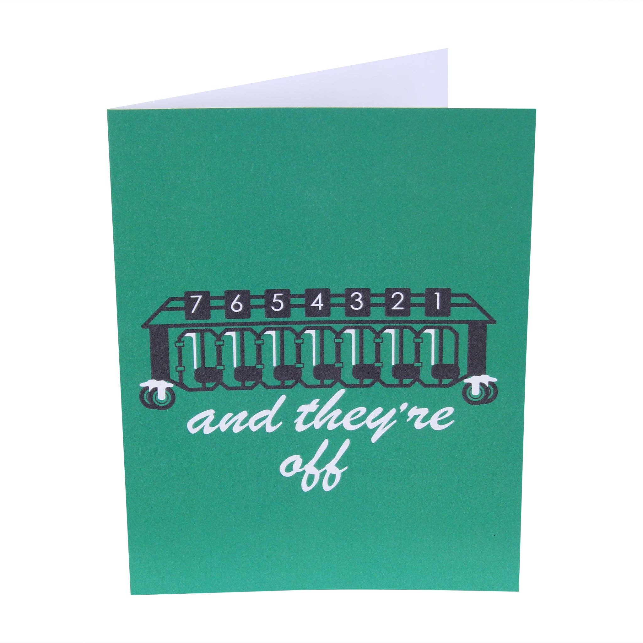 Barrel Down South - And They're Off Derby Horse Racing Greeting Card