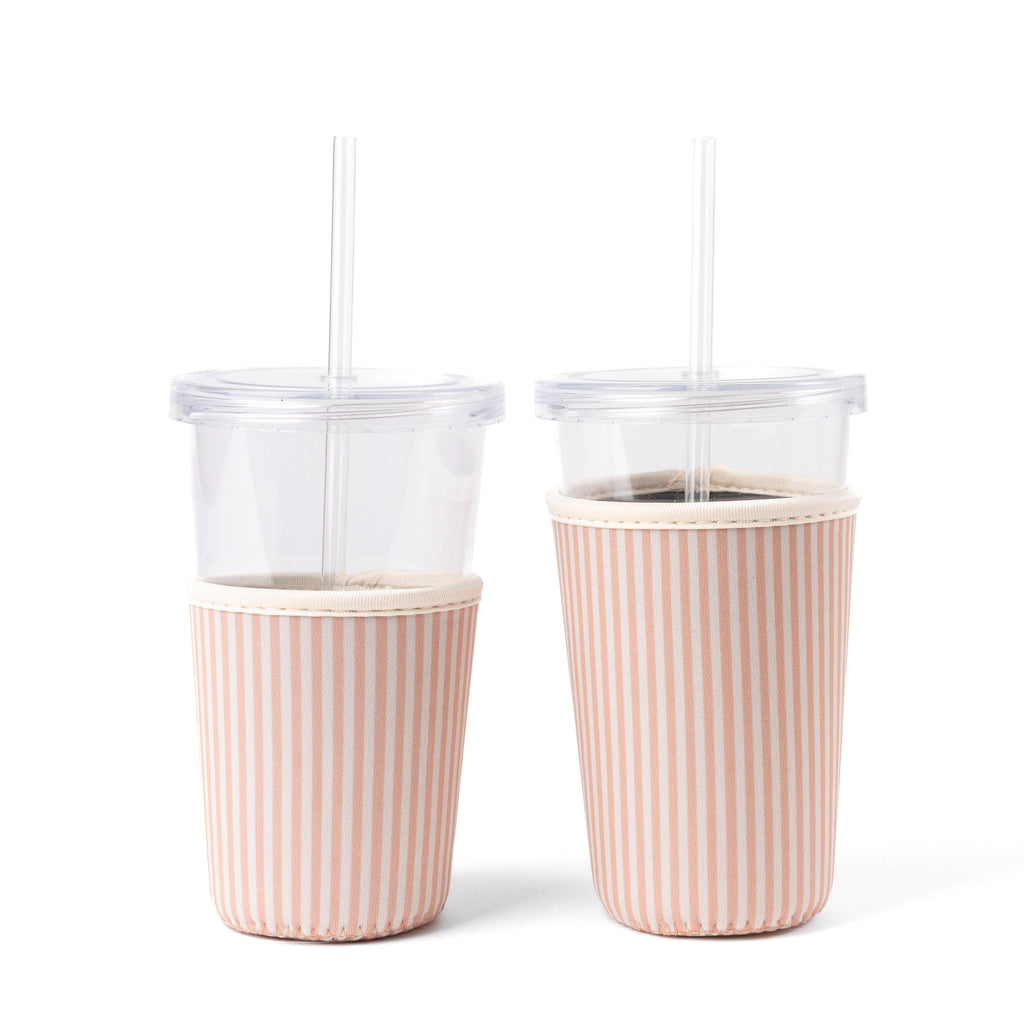 Elyse Breanne Design - Latte Stripes Drink Sleeve, Iced Coffee Sleeve