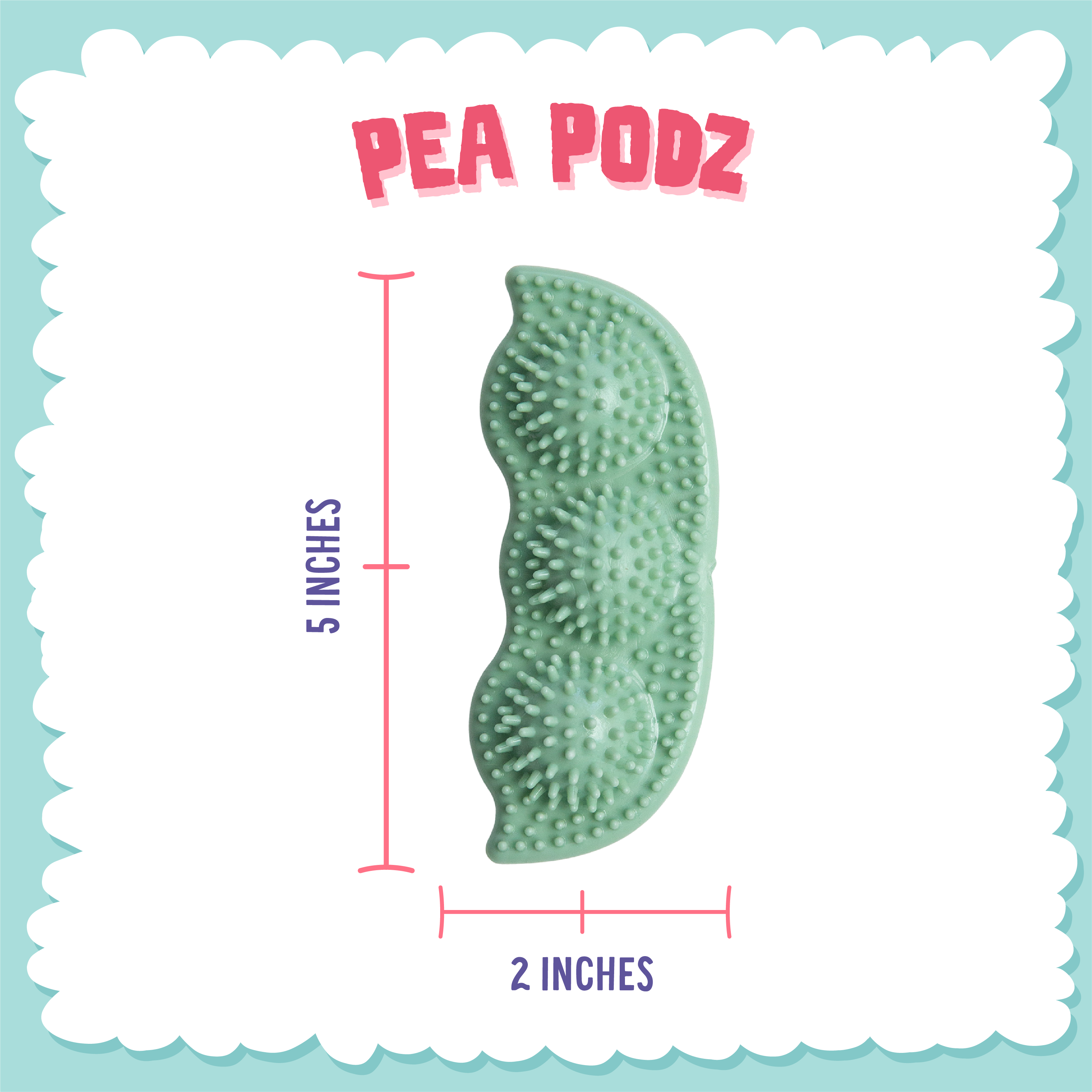 SnugArooz Pea Podz Dog Chew Toy Green 5"