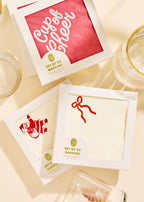 One & Only Paper - Classic Red Bow Cocktail Paper Beverage Napkins - Set of 20
