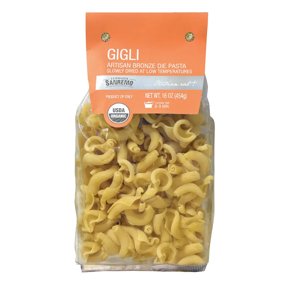 Fine Italian Food - Co. Sanremo Organic Artisan Gigli Pasta, 1 lb.