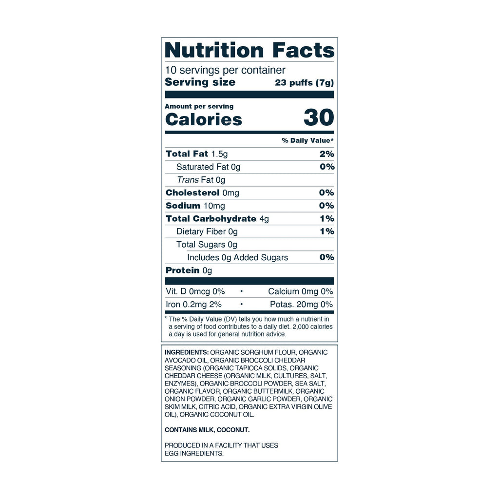 LesserEvil - Lil' Puffs Broccoli Cheddar Blast, 2.5oz