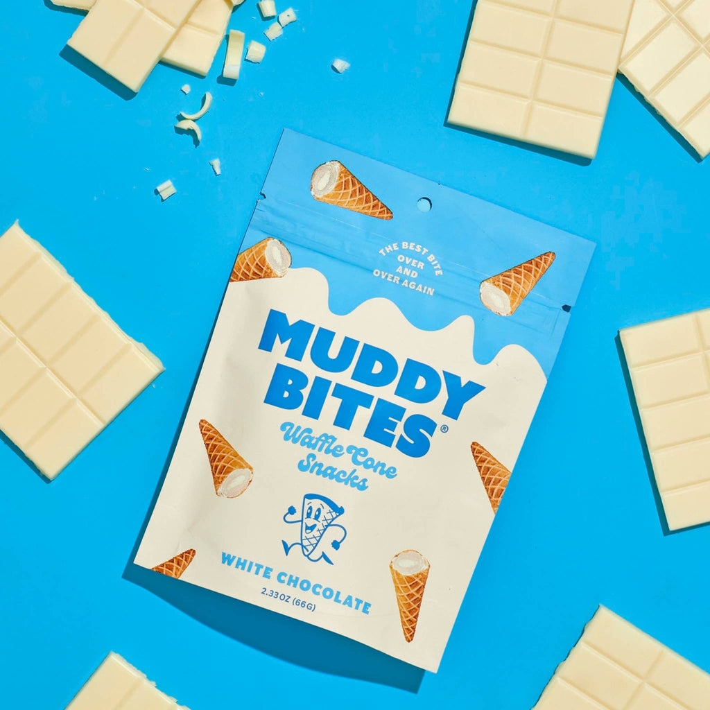 Muddy Bites - White Chocolate Waffle Cones Snacks