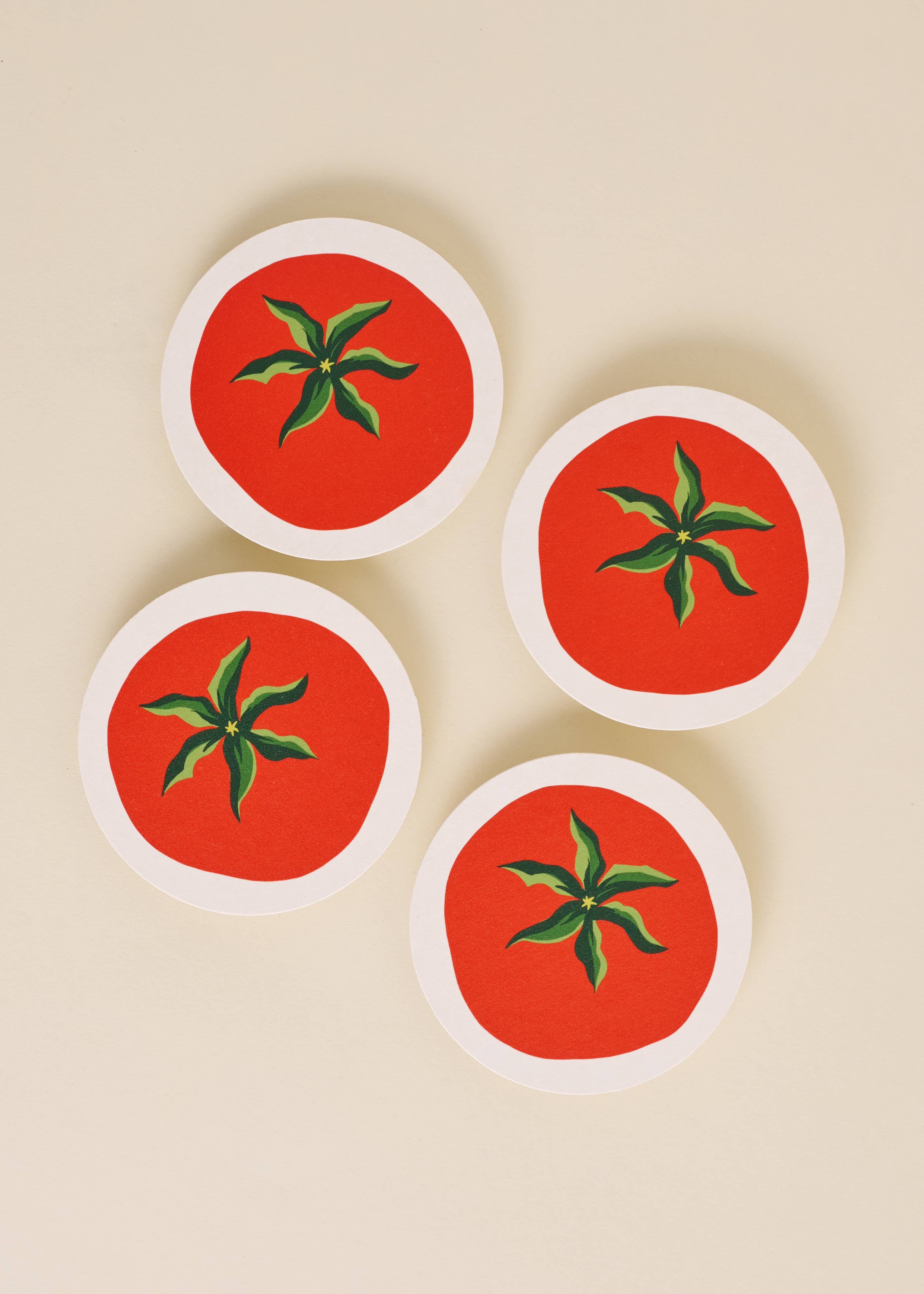 One & Only Paper - Tomato Coasters | Set of Four