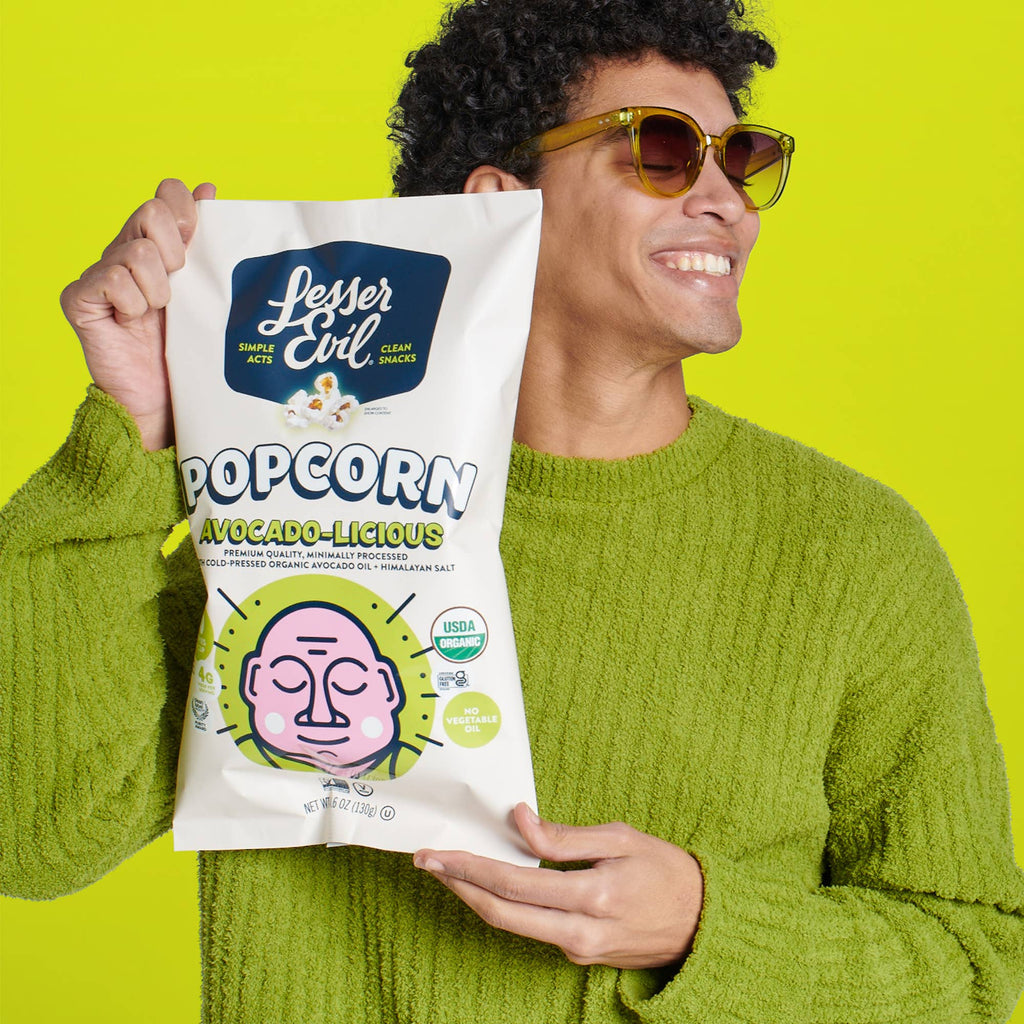 LesserEvil - Organic Popcorn, Avocado-licious 4.6 oz