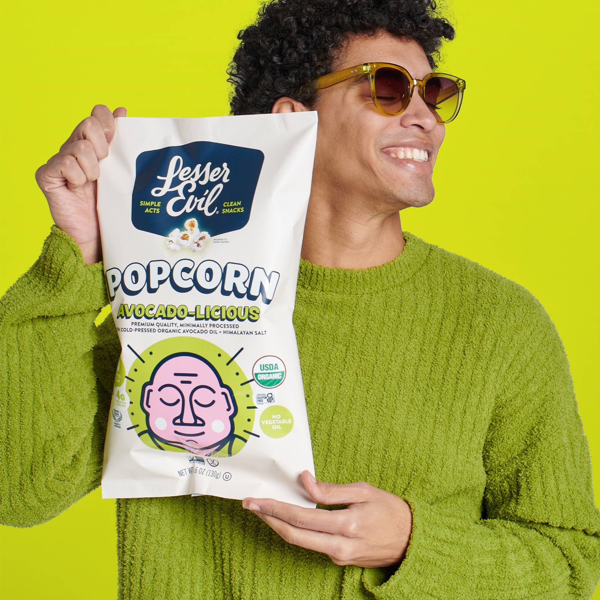 LesserEvil - Organic Popcorn, Avocado-licious 4.6 oz