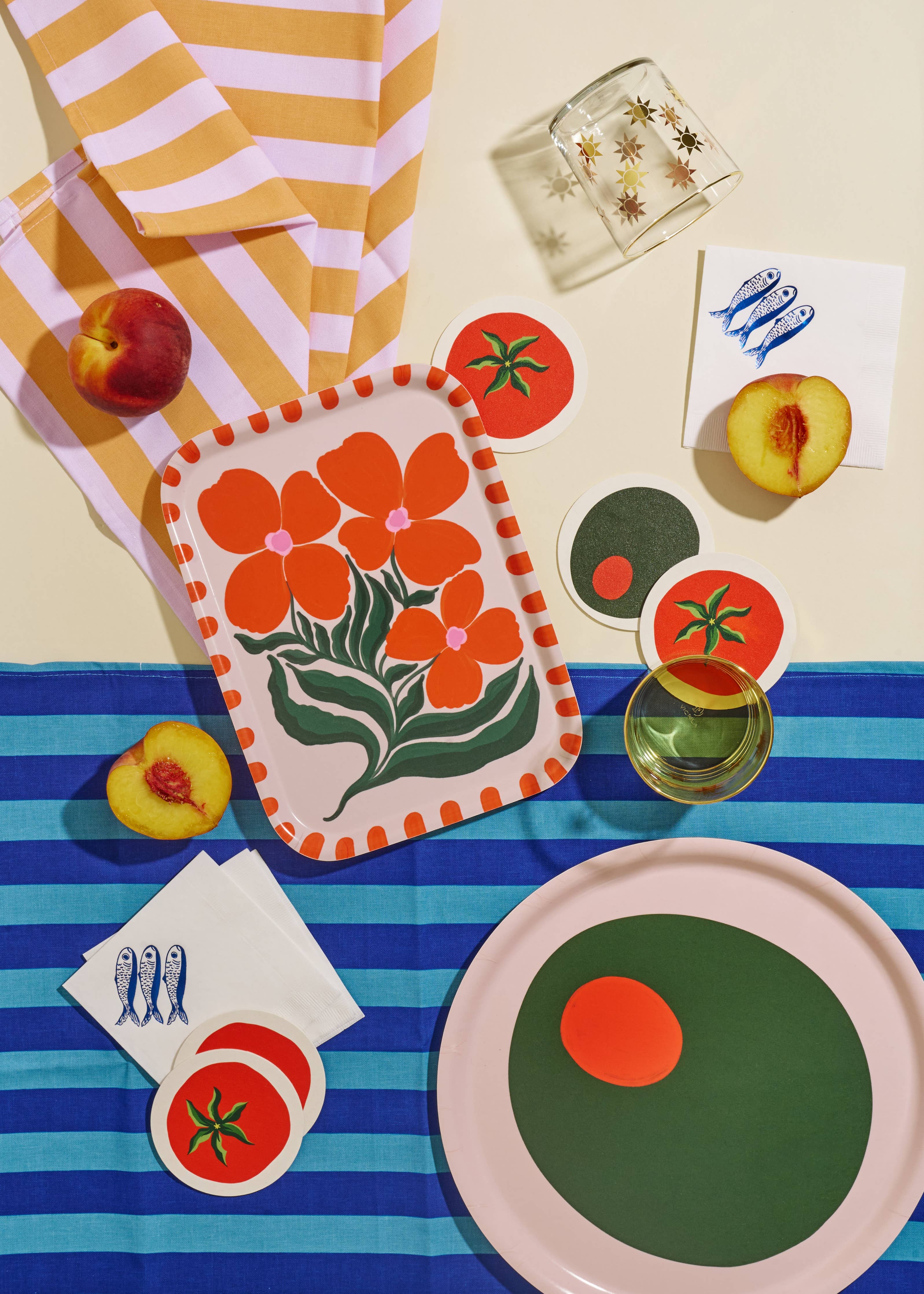One & Only Paper - Tomato Coasters | Set of Four