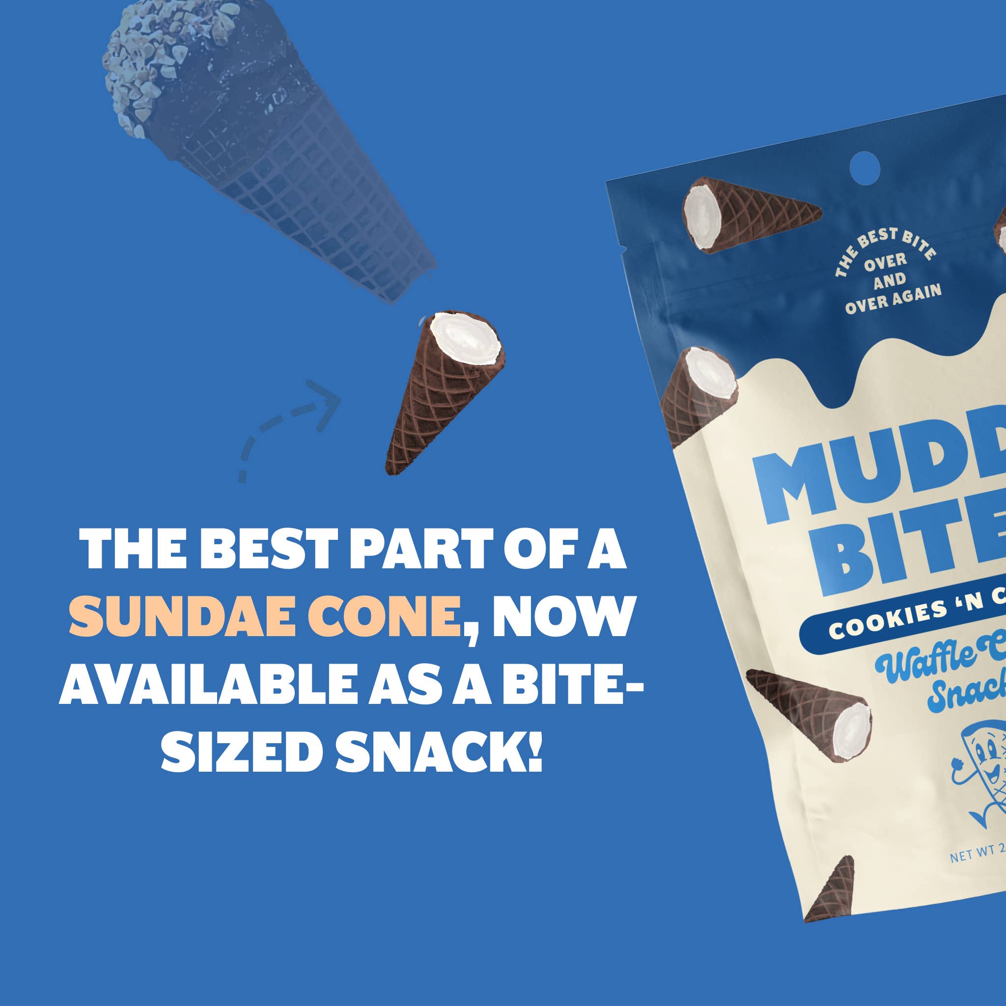 Muddy Bites - Cookies 'N Cream Waffle Cones Snacks