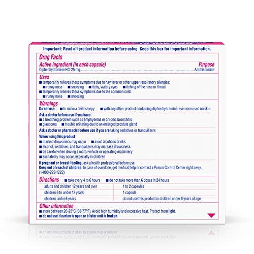 Shop The King - Benadryl Allergy Cap 24ct Single Box