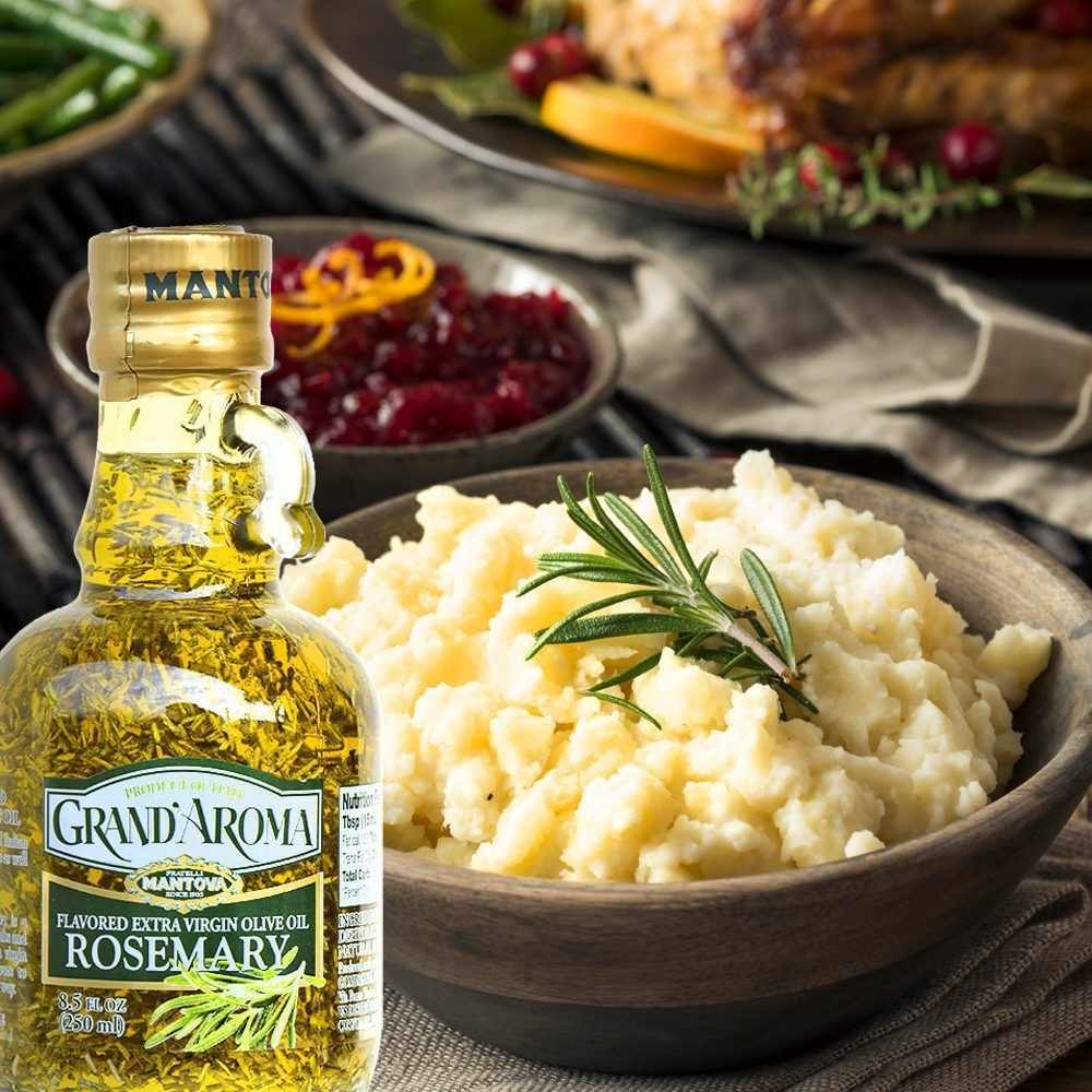 Fine Italian Food - Mantova Grand'Aroma Rosemary Extra Virgin Olive Oil, 8.5 oz.