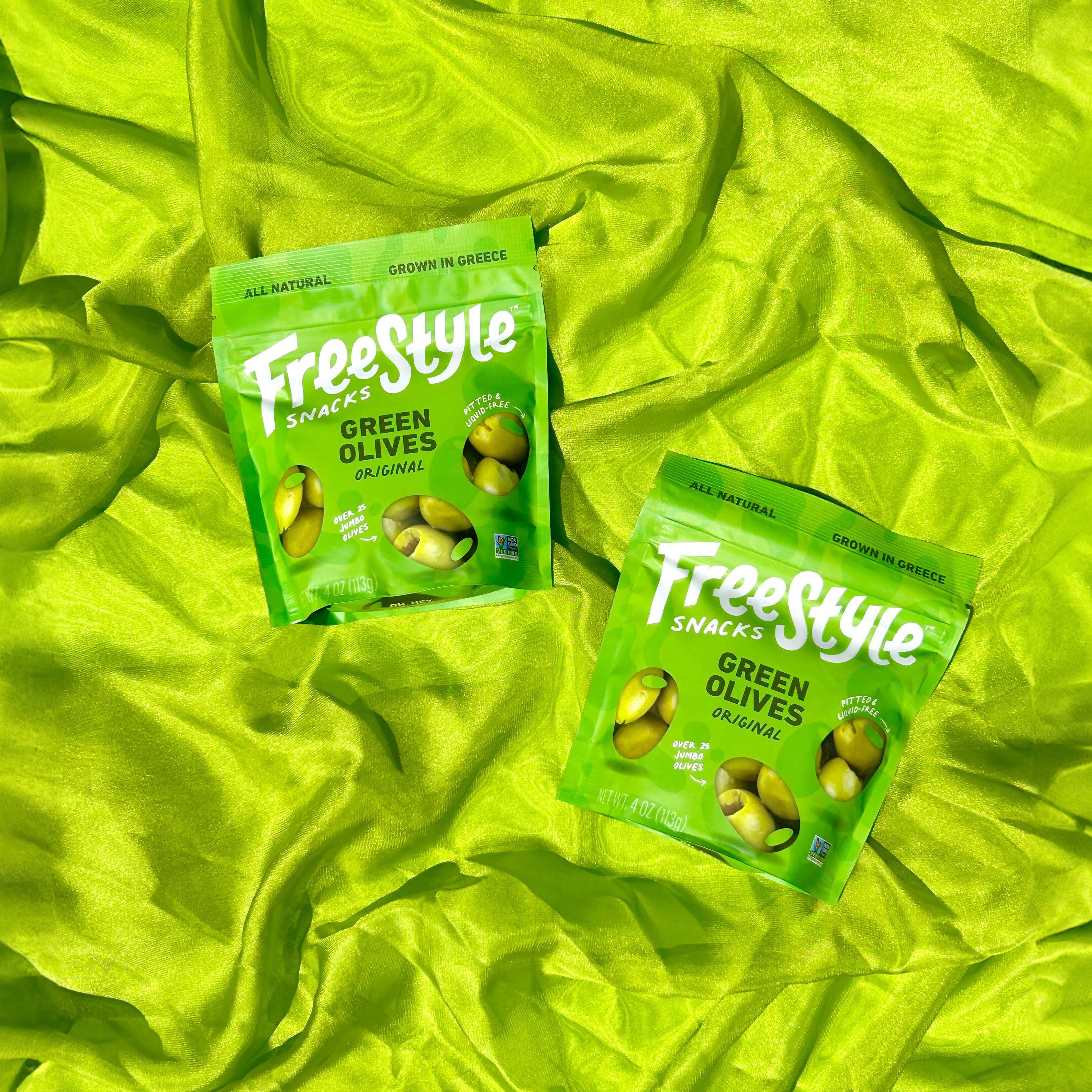 Green Olives Original 4oz - Freestyle Snacks
